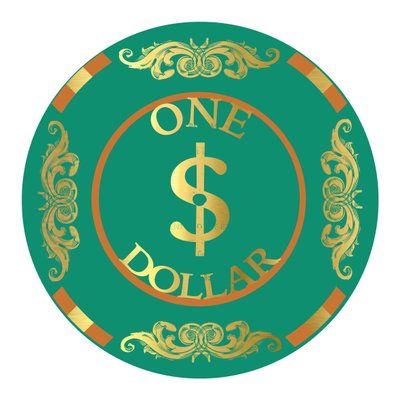 Pokerchip $1, 2015, digitaal door Francois Domain